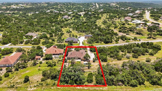 345 Blackbird, Spring Branch, TX 78070 - aerial view of residential area featuring property parcel outlined