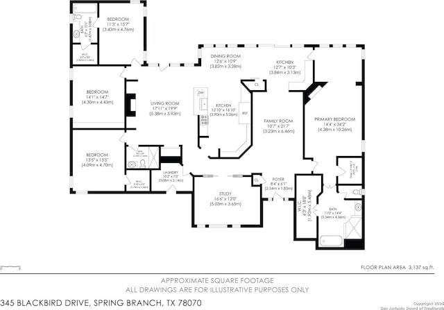 345 Blackbird, Spring Branch, TX 78070 - view of floor plan / room layout