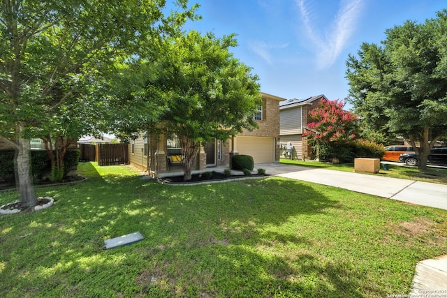 811 Cormorant, San Antonio, TX 78245 - view of property hidden behind natural elements with concrete driveway and an attached garage