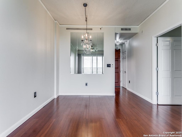 1 Towers Park Unit 1803, San Antonio, TX 78209 - unfurnished dining area featuring a chandelier, wood finished floors, and crown molding