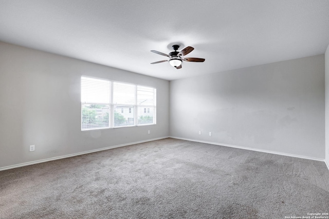 2702 Harvest Crk, San Antonio, TX 78244 - carpeted empty room with a ceiling fan and baseboards