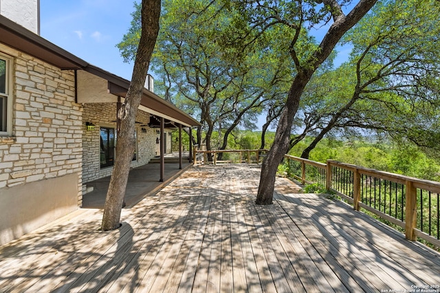 25615 Dull Knife Trl, San Antonio, TX 78255 - view of wooden terrace