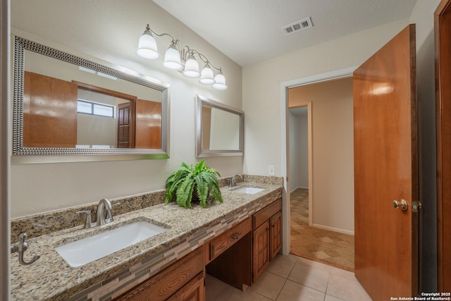 14519 Parksite Woods, San Antonio, TX 78249 - full bath with tile patterned flooring and double vanity