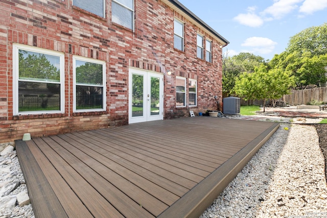 3934 Knollhaven, San Antonio, TX 78247 - wooden terrace featuring french doors