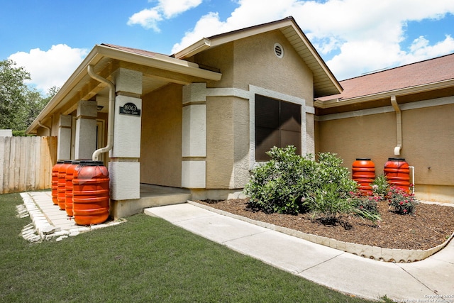 16063 Walnut Crk, San Antonio, TX 78247 - property entrance with stucco siding