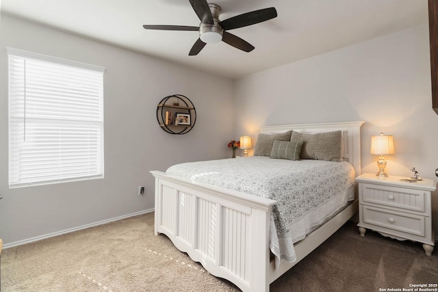 5331 Fair Moon, Bulverde, TX 78163 - carpeted bedroom featuring baseboards and a ceiling fan