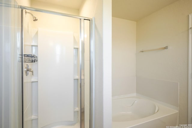 27422 Bighorn Sheep, Boerne, TX 78015 - bathroom featuring a shower stall and a garden tub