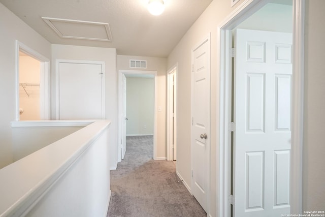 27422 Bighorn Sheep, Boerne, TX 78015 - hall featuring carpet floors and attic access