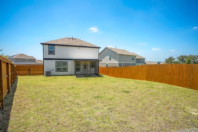 27422 Bighorn Sheep, Boerne, TX 78015 - back of house with a fenced backyard and a sunroom