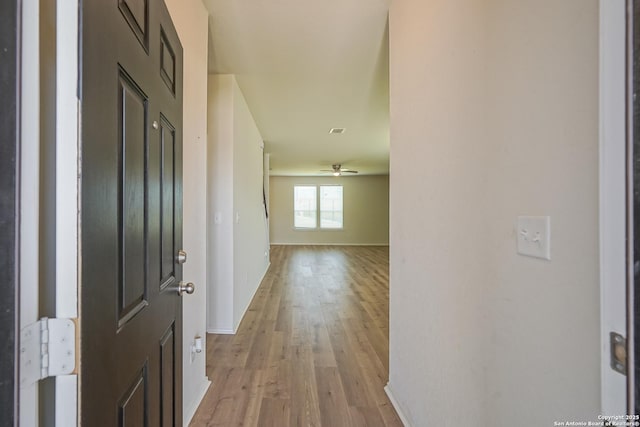 27422 Bighorn Sheep, Boerne, TX 78015 - hall with light wood-style floors and baseboards