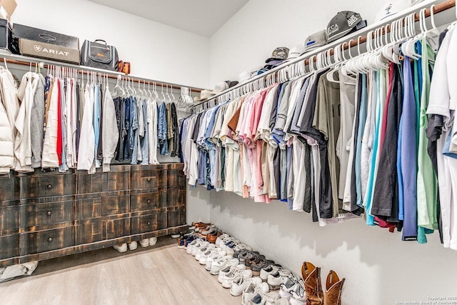 8030 Chanting, San Antonio, TX 78223 - spacious closet featuring wood finished floors