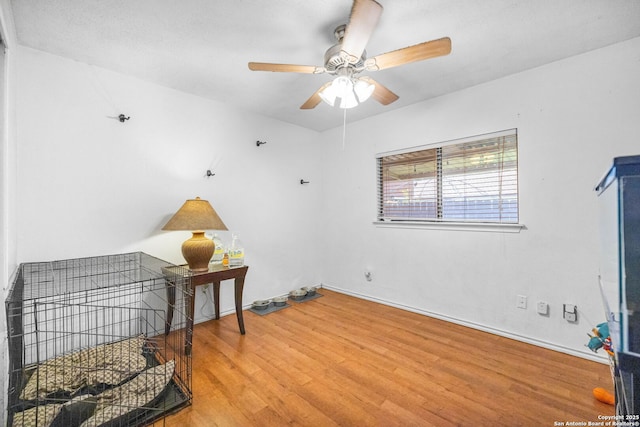9830 Lauren Mist, San Antonio, TX 78251 - sitting room with wood finished floors and a ceiling fan