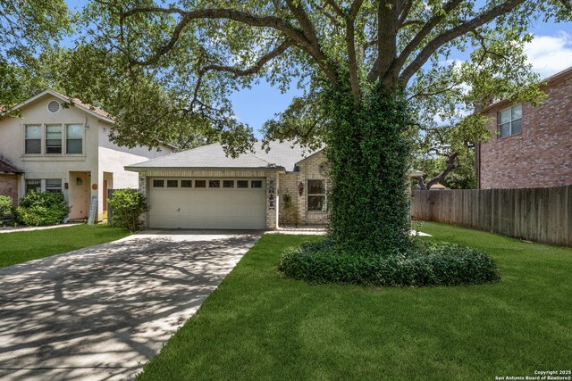 8810 Sebec Cir, San Antonio, TX 78250 - traditional home featuring a garage and concrete driveway