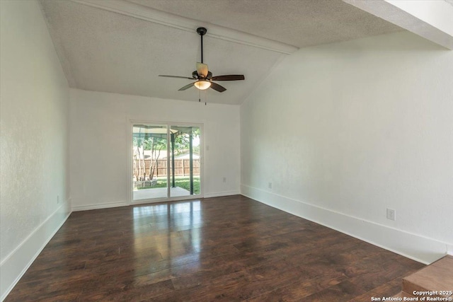 142 Meadow, Converse, TX 78109 - empty room featuring dark wood-style flooring, a ceiling fan, and a textured ceiling