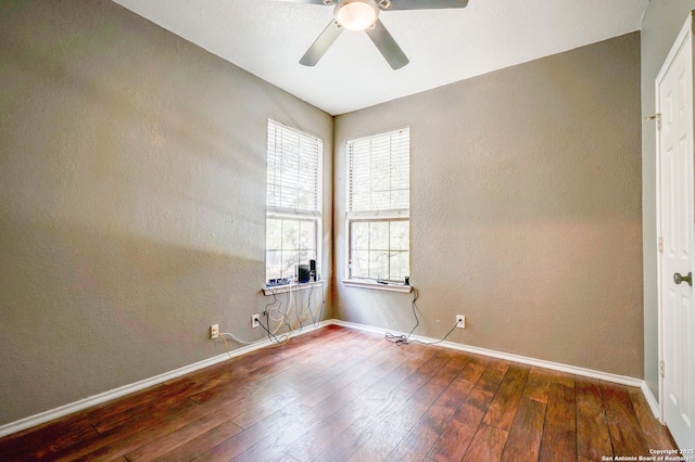 4763 Bending Grv, San Antonio, TX 78259 - empty room featuring hardwood / wood-style floors and a ceiling fan