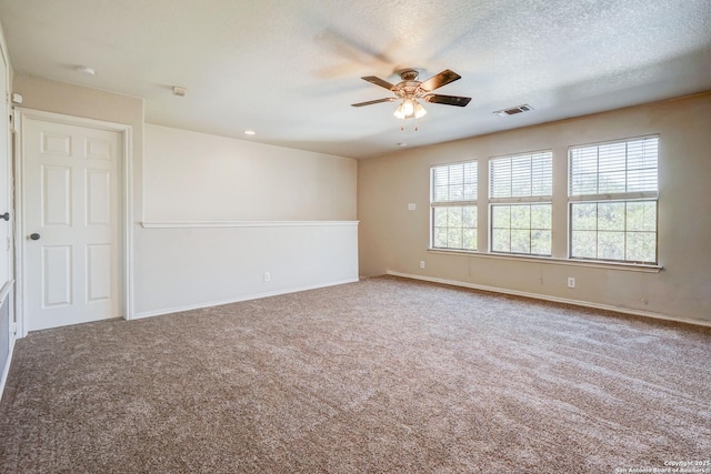4763 Bending Grv, San Antonio, TX 78259 - carpeted spare room featuring ceiling fan and a textured ceiling