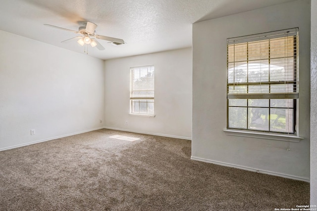4763 Bending Grv, San Antonio, TX 78259 - carpeted spare room with a ceiling fan and a textured ceiling