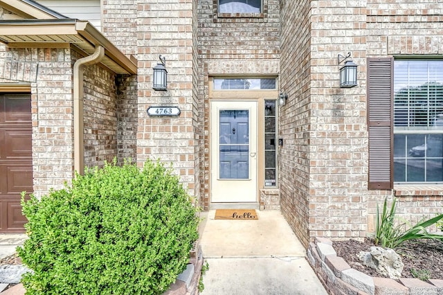 4763 Bending Grv, San Antonio, TX 78259 - doorway to property featuring brick siding