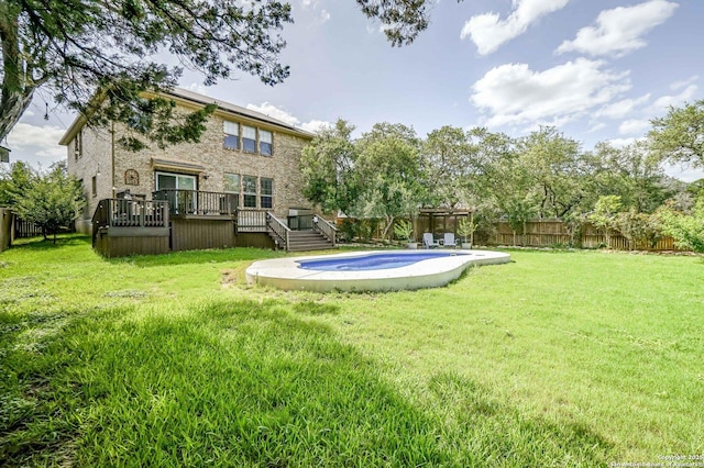 4763 Bending Grv, San Antonio, TX 78259 - fenced backyard featuring a wooden deck
