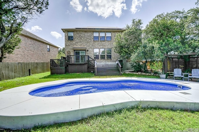 4763 Bending Grv, San Antonio, TX 78259 - view of pool with a deck and stairs