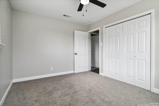 211 Balboa, Universal City, TX 78148 - unfurnished bedroom with carpet flooring, a closet, and a ceiling fan