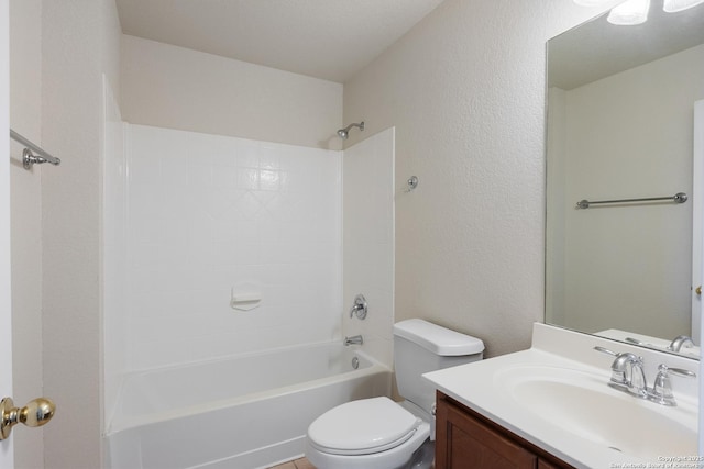 5614 Cross Pond, San Antonio, TX 78249 - bathroom featuring vanity, shower / bath combination, and a textured wall