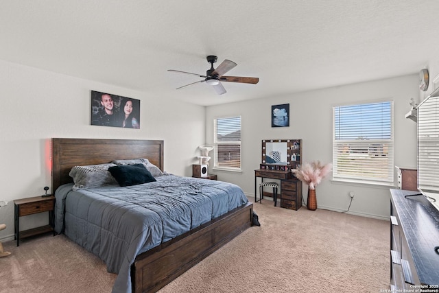 6583 Runaway, Converse, TX 78109 - bedroom featuring light colored carpet and ceiling fan