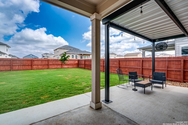 6583 Runaway, Converse, TX 78109 - fenced backyard featuring a patio