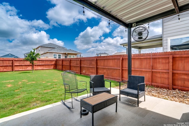 6583 Runaway, Converse, TX 78109 - fenced backyard featuring a patio