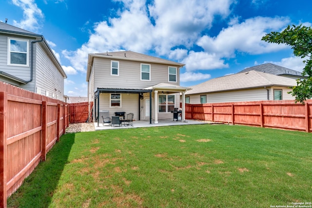 6583 Runaway, Converse, TX 78109 - back of house featuring a fenced backyard and a patio area