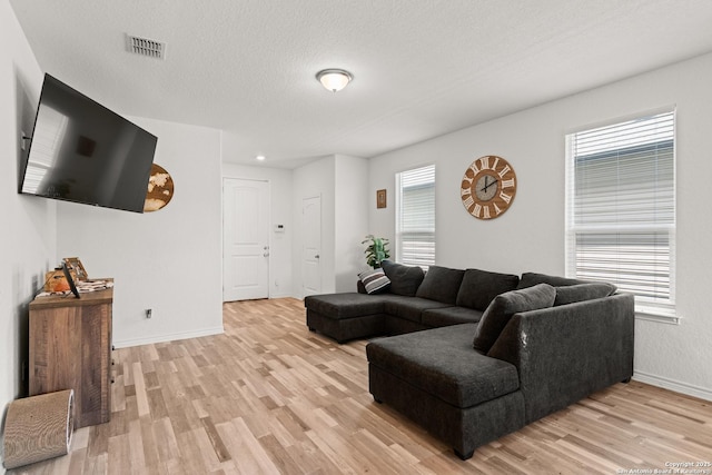 6583 Runaway, Converse, TX 78109 - living area featuring light wood finished floors and a textured ceiling