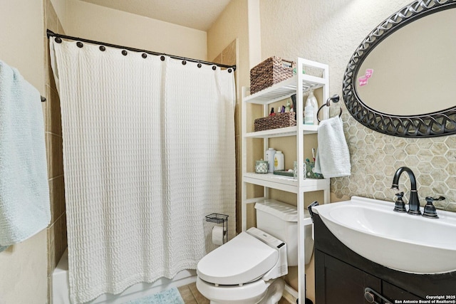 630 Oxalis, San Antonio, TX 78260 - bathroom with vanity and shower / bath combo with shower curtain