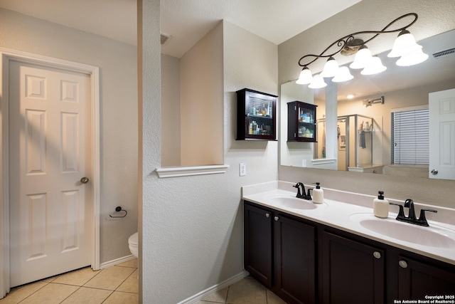 7907 Oakwood Pnes, San Antonio, TX 78254 - full bathroom with double vanity and tile patterned flooring