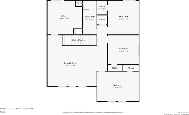 7907 Oakwood Pnes, San Antonio, TX 78254 - view of floor plan / room layout