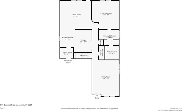 7907 Oakwood Pnes, San Antonio, TX 78254 - view of property floor plan