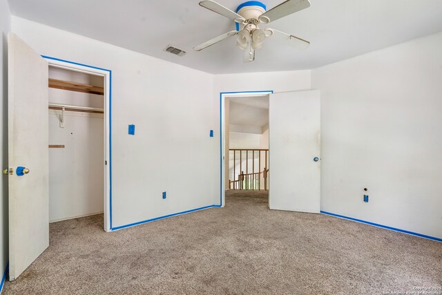 11305 Forest Night, Live Oak, TX 78233 - unfurnished bedroom featuring carpet floors, a closet, and ceiling fan
