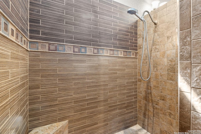 22715 Colibries, San Antonio, TX 78261 - bathroom with tiled shower