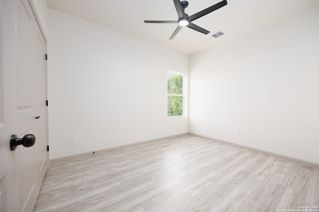 326 Cactus, San Antonio, TX 78203 - unfurnished room featuring light wood-type flooring and a ceiling fan