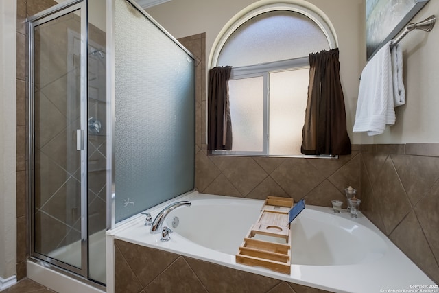 280 Tufted, San Antonio, TX 78253 - bathroom featuring a stall shower and a garden tub