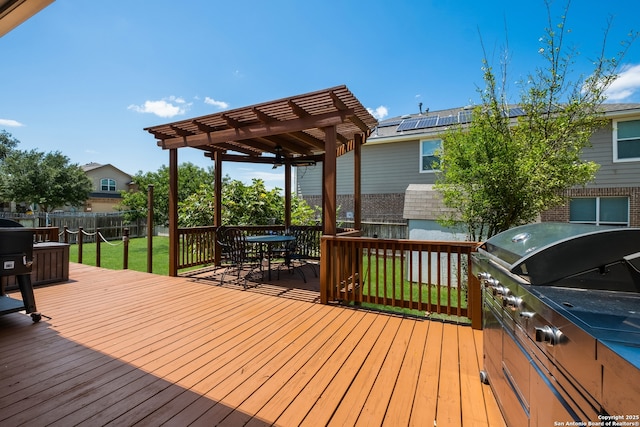 280 Tufted, San Antonio, TX 78253 - deck with a pergola, outdoor dining area, and area for grilling