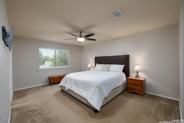 9915 Mustang Isle, San Antonio, TX 78254 - bedroom featuring light carpet and ceiling fan