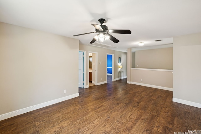 18310 Redwood Path, San Antonio, TX 78259 - empty room featuring a ceiling fan and wood finished floors