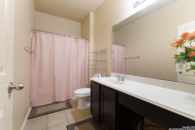 451 Tequila Rnch, San Antonio, TX 78245 - bathroom featuring vanity, tile patterned floors, and a shower with curtain