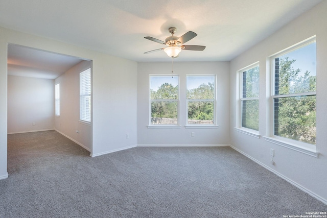 20131 Silver, San Antonio, TX 78259 - spare room with healthy amount of natural light, a ceiling fan, and carpet floors