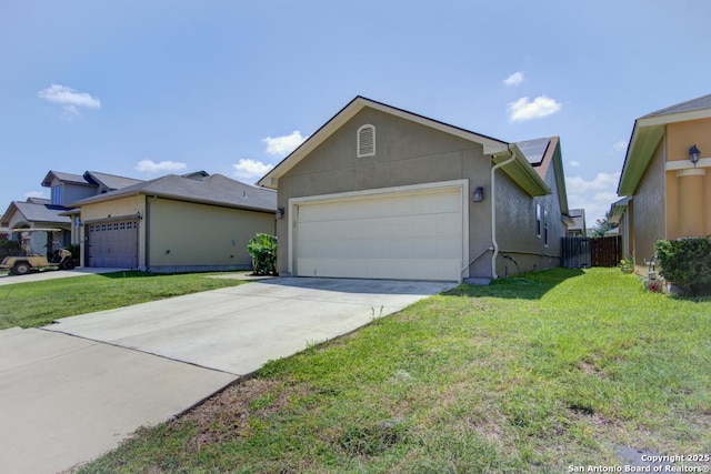 3915 Bacall, Converse, TX 78109 - ranch-style house featuring a garage, solar panels, driveway, and stucco siding
