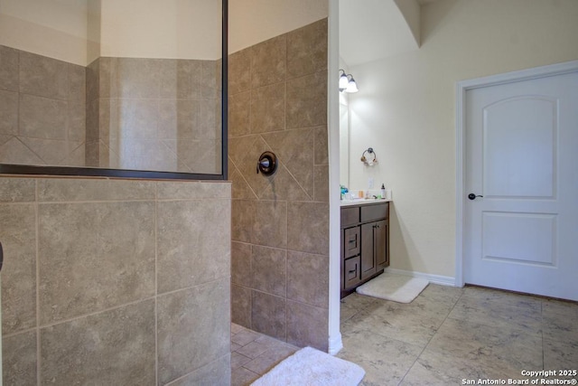 3915 Bacall, Converse, TX 78109 - bathroom with walk in shower and vanity