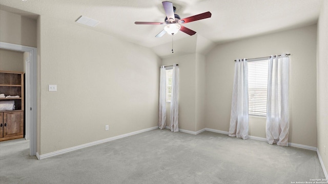 12618 Ozona Rnch, San Antonio, TX 78245 - unfurnished room with a ceiling fan, plenty of natural light, carpet floors, and lofted ceiling