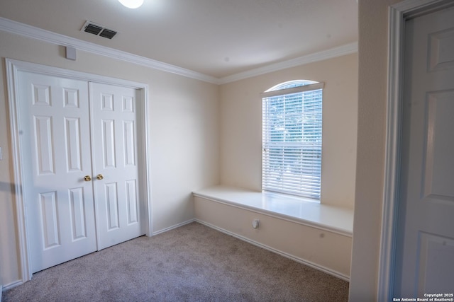 9534 Anderson Way, Converse, TX 78109 - unfurnished bedroom with crown molding, carpet flooring, and a closet