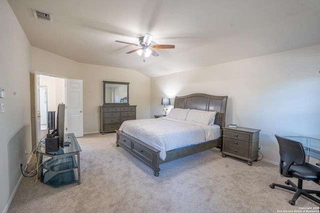 9534 Anderson Way, Converse, TX 78109 - bedroom with light colored carpet, ceiling fan, and a desk