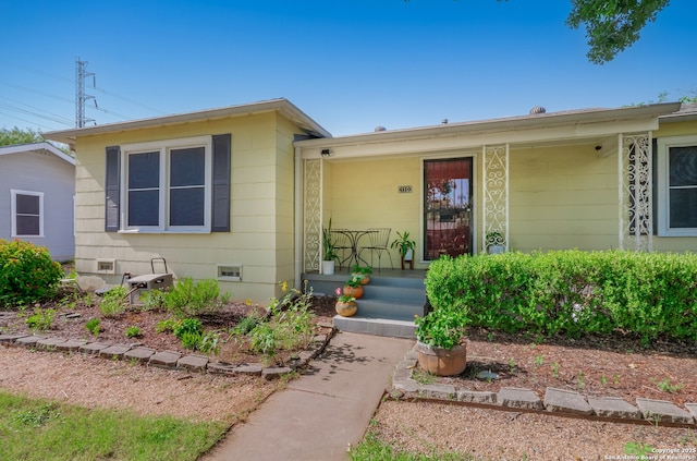 110 W Hermine Blvd, San Antonio, TX 78212 - view of front of property featuring covered porch and crawl space